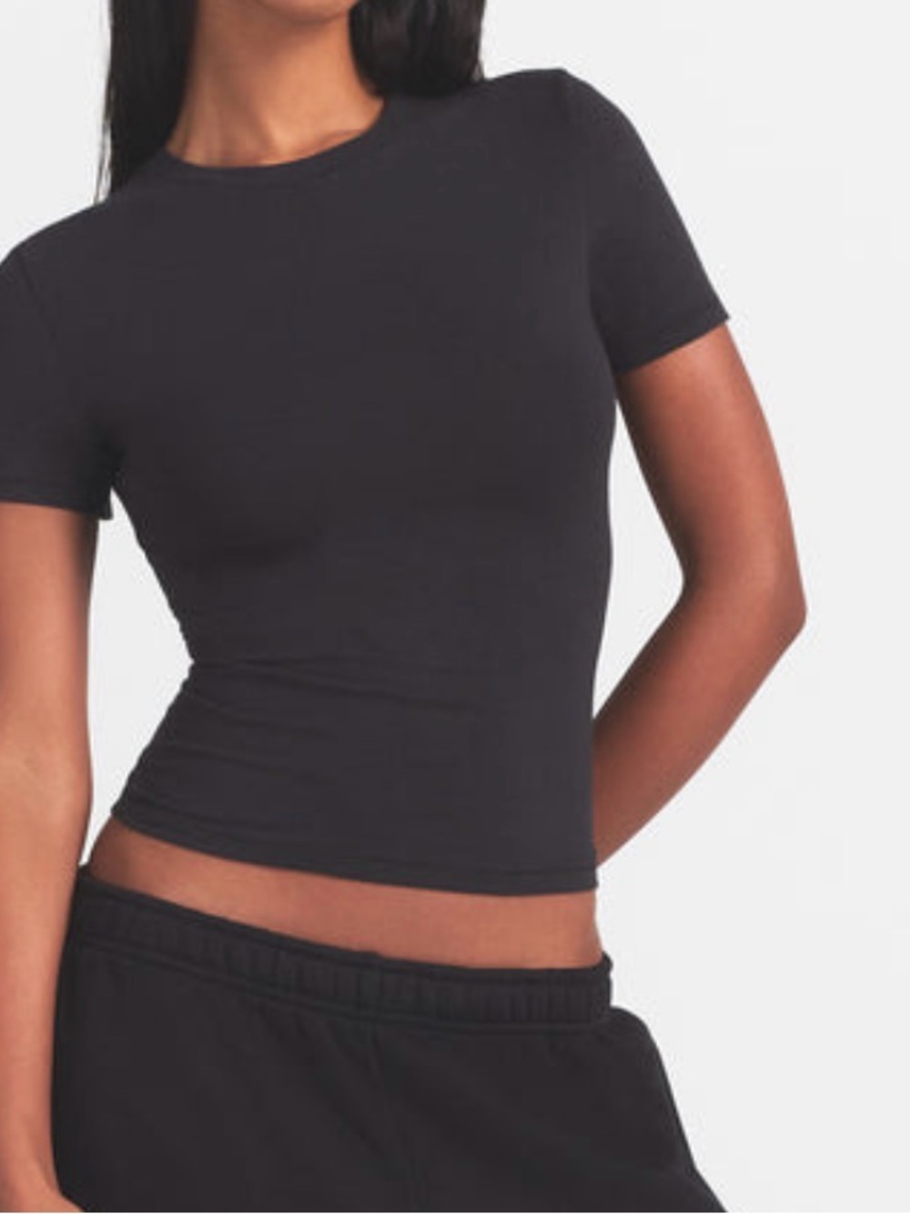 Skims cotton jersey t shirt soot 2x new